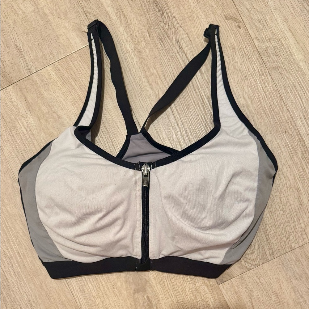 Victoria's Secret Black Gray and White Sports Bra size M